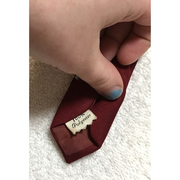 Paddle Sailboats Red Mens Vintage Novelty Tie Necktie 100% Polyester - Picture 6 of 6